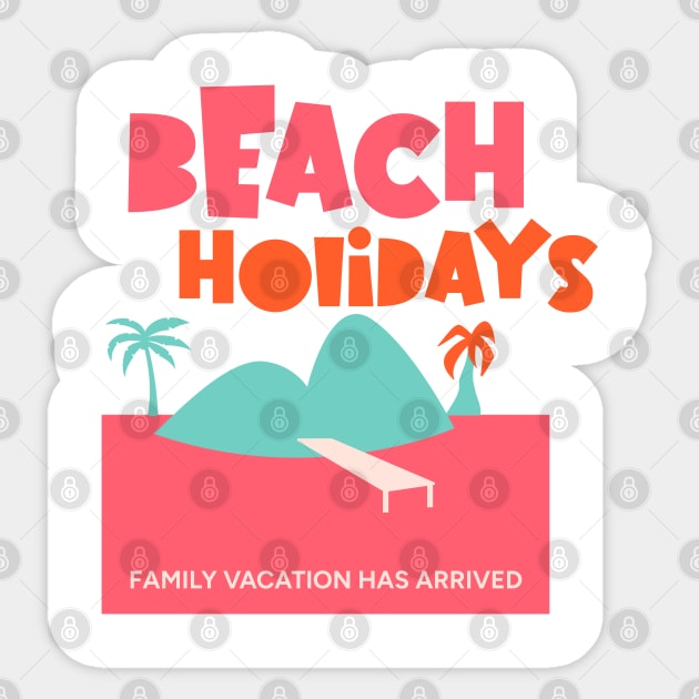 Beach Holidays Sticker by TEENIE DESIGN